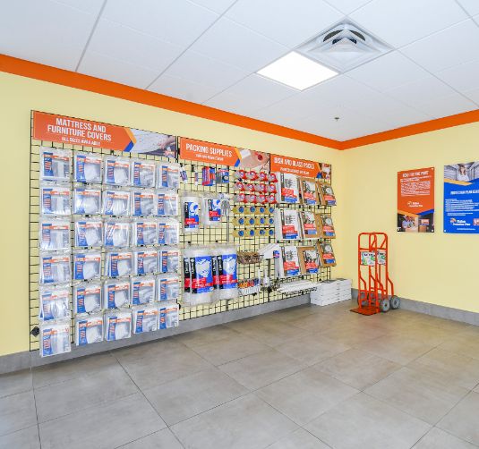 Interior display of hardware and supplies at Value Store It facility.